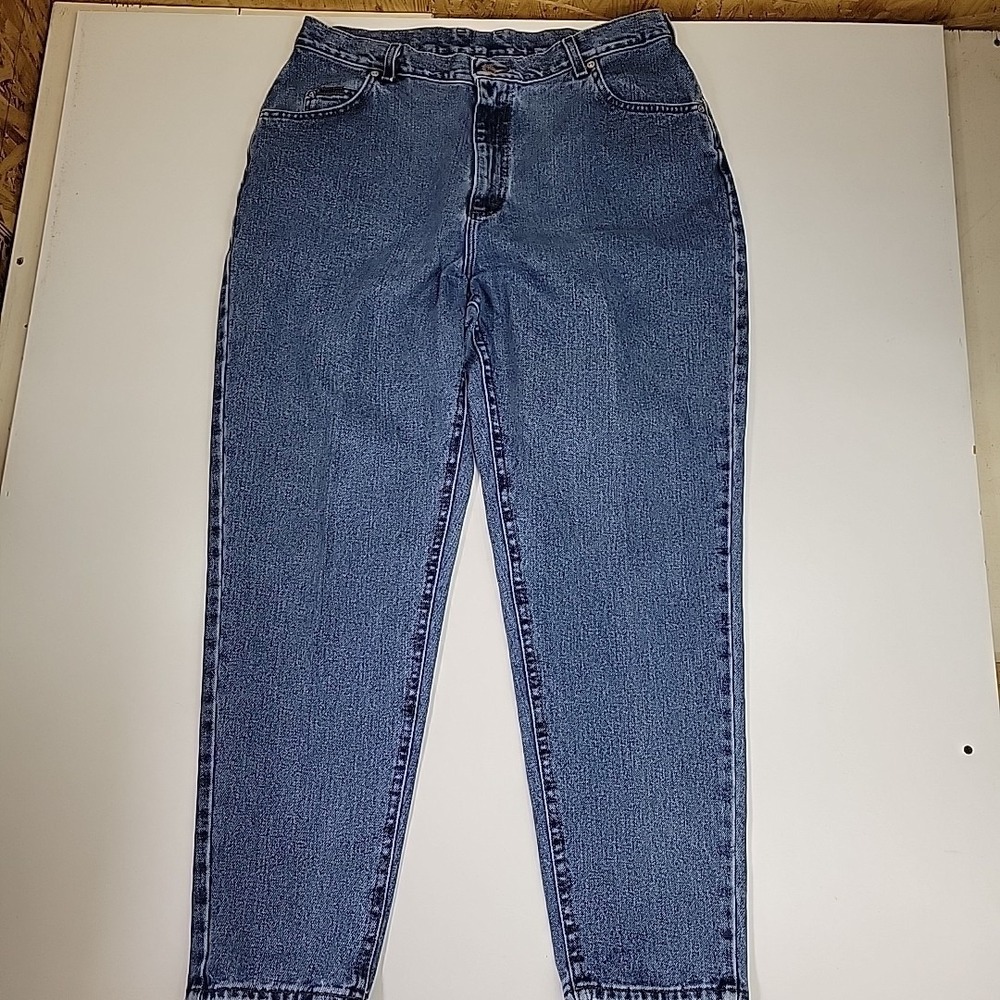 Lee Rivited Jeans Men 34x28 Blue‎ Denim Straight Leg Work Ready Tough Boot Cut